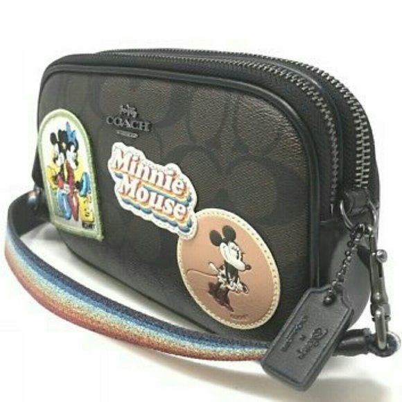 🌟COACH MINNIE MOUSE CROSSBODY POUCH🌟🐾🐭 - Picture 2 of 7